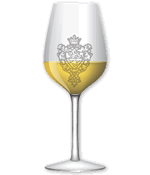 White wine glass template vettoriale